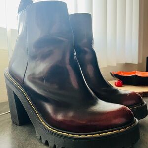 Women's Black Leather Ankle Boots